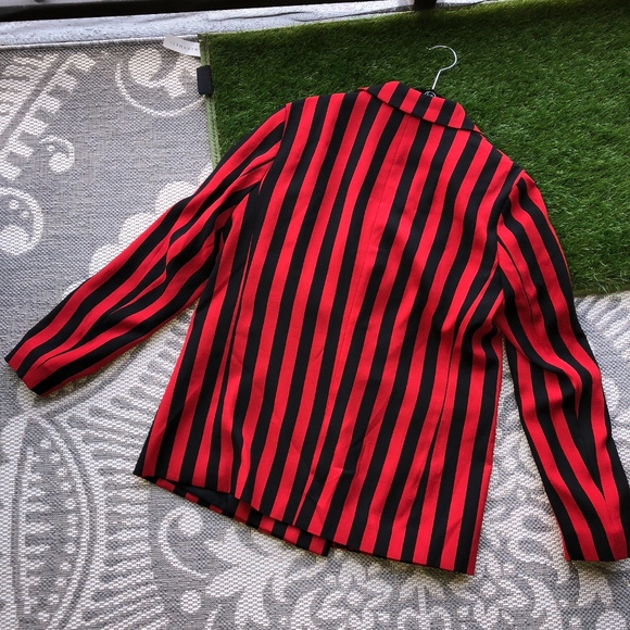 Topshop Humbug Red Stripe Double Breasted Blazer - Picture 7 of 8